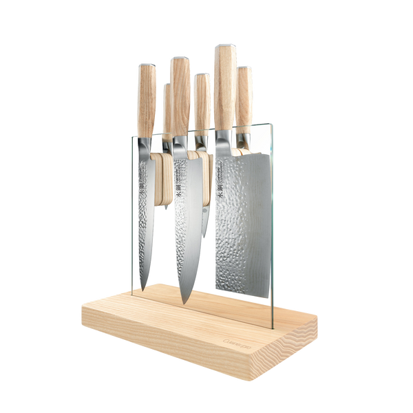 Cuisine::pro® Damashiro EMPEROR® Hikari Knife Block 7 Piece Ash
