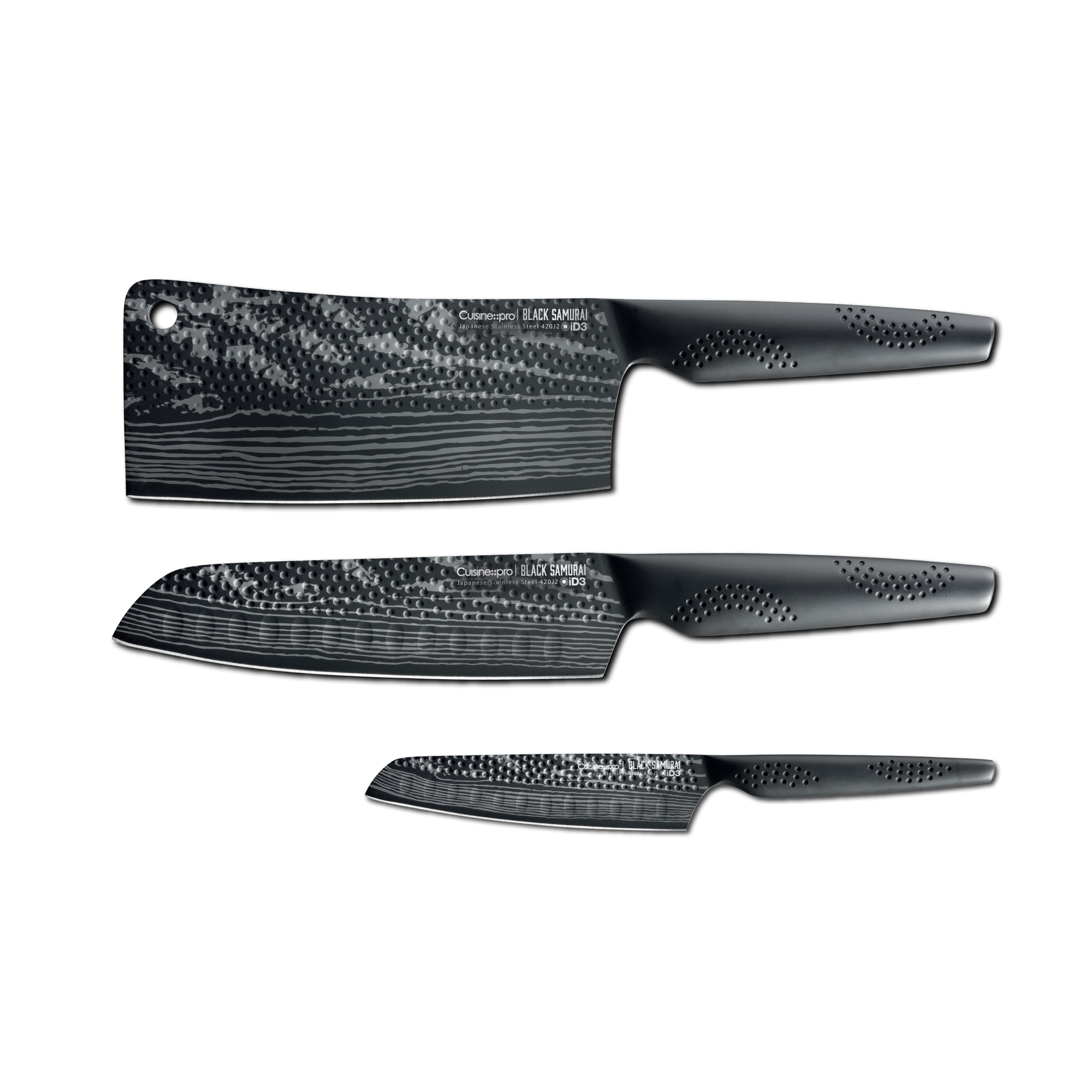 Cuisine::pro® iD3® BLACK SAMURAI Ultimate Knife Set Of 3