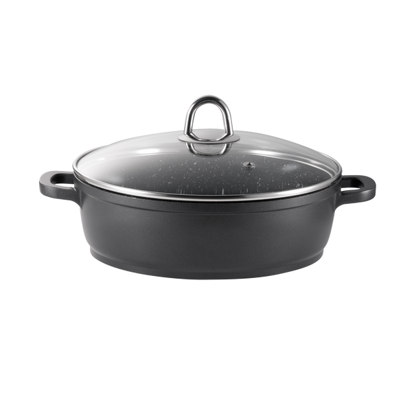 Cuisine::pro® GRANITE™ sauté Pan with Lid 6.3 Qt.