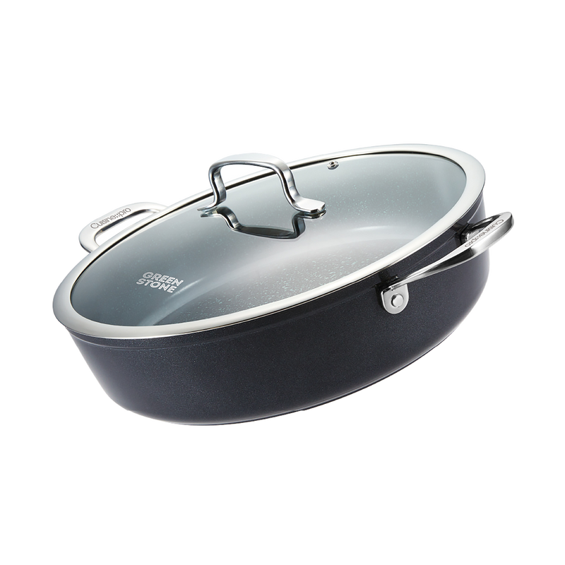 Cuisine::pro® GREEN STONE™ 6.1 Qt. Ultimate Pan with lid - hover