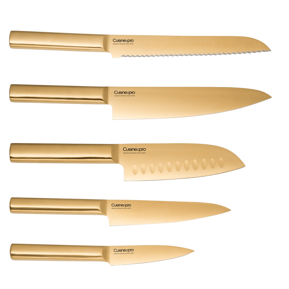 Cuisine::pro® Daisho™ Nara 6 Piece Knife Block Brass – Cuisine::pro® USA