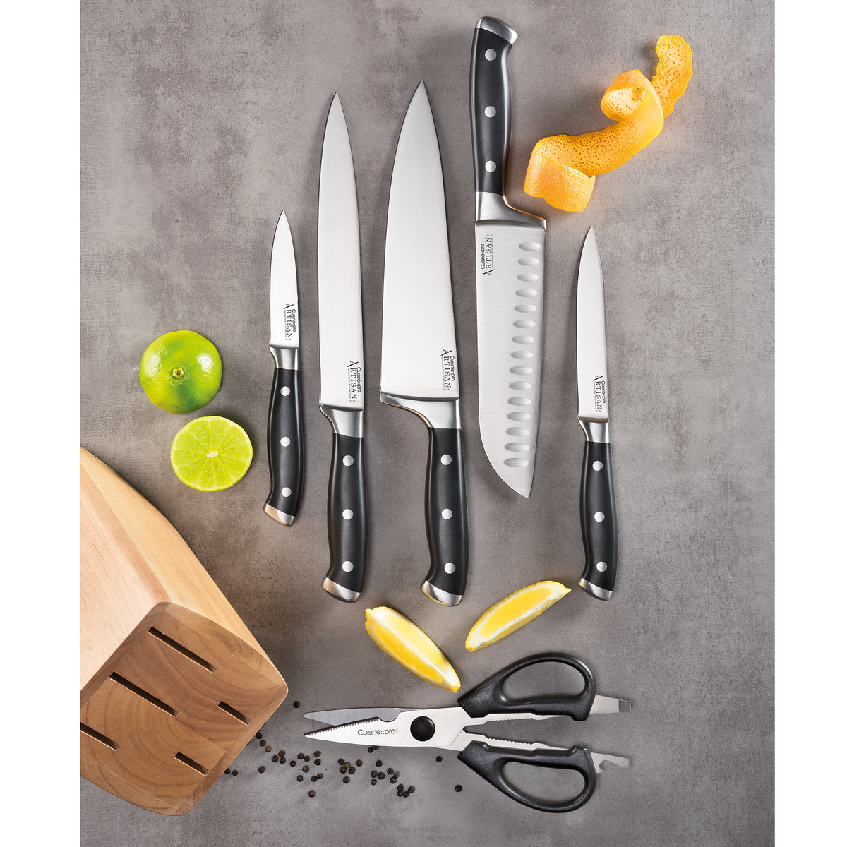 Cuisine::pro Artisan Finster 7-Piece Knife Block Set
