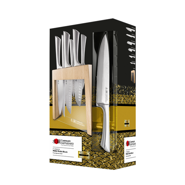 Cuisine::pro® Damashiro® Mizu 7-Piece Oak Knife Block