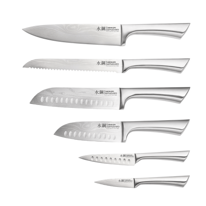 Cuisine::pro® Damashiro® Mizu 7-Piece Oak Knife Block