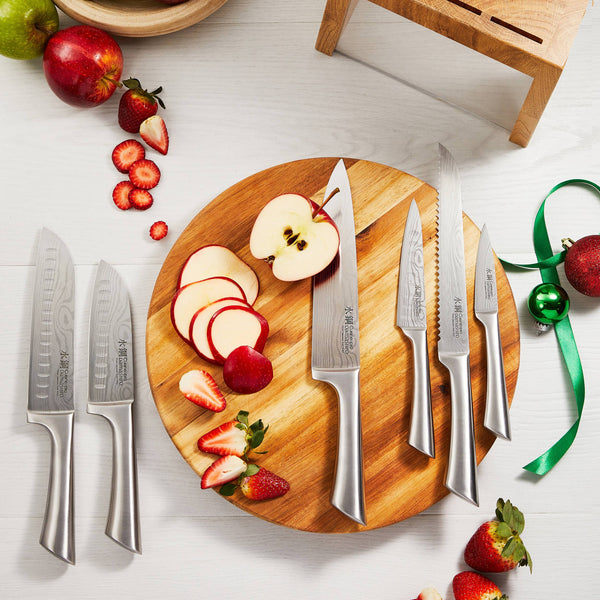 Cuisine::pro® Damashiro® Mizu 7-Piece Oak Knife Block