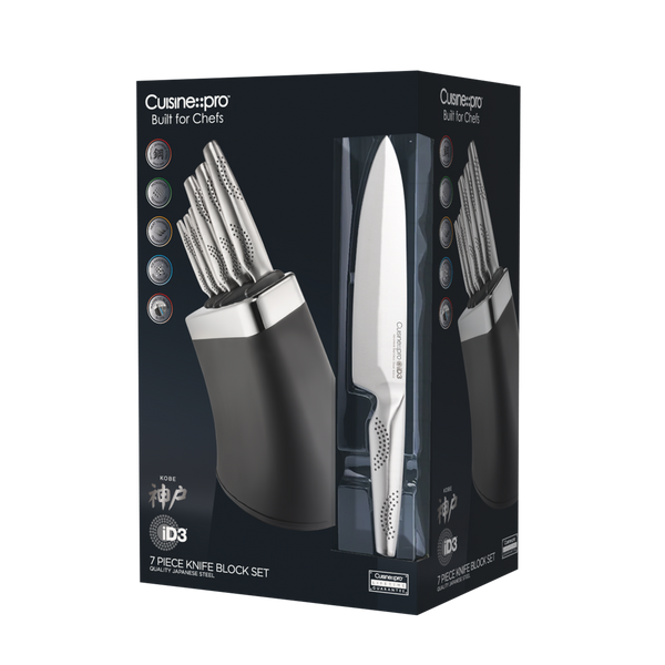 Cuisine::pro® iD3® Kobe Knife Block 7 Piece Black