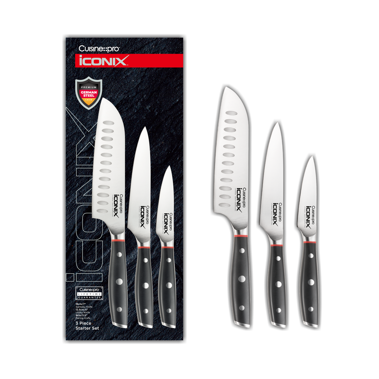 iKON セット Cuisine::pro® iconiX® Starter Knife Set 3 Piece
