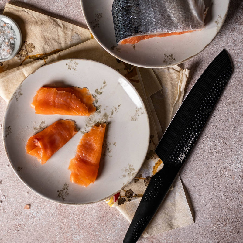 Cuisine::pro® iD3® BLACK SAMURAI Santoku 'Try Me' Knife 5in - hover