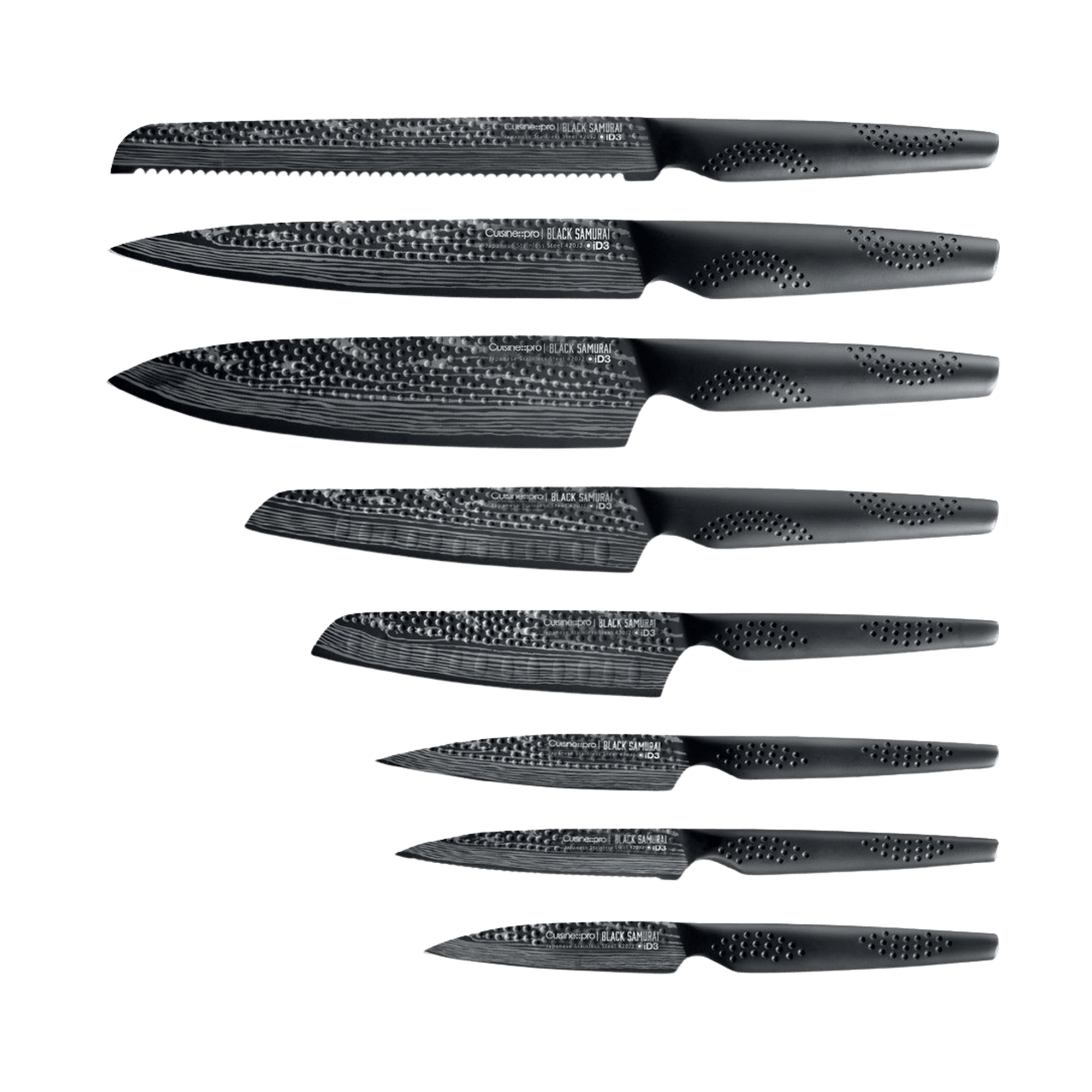 Cuisine::pro® iD3® BLACK SAMURAI THE EGG 9 Piece Knife Block