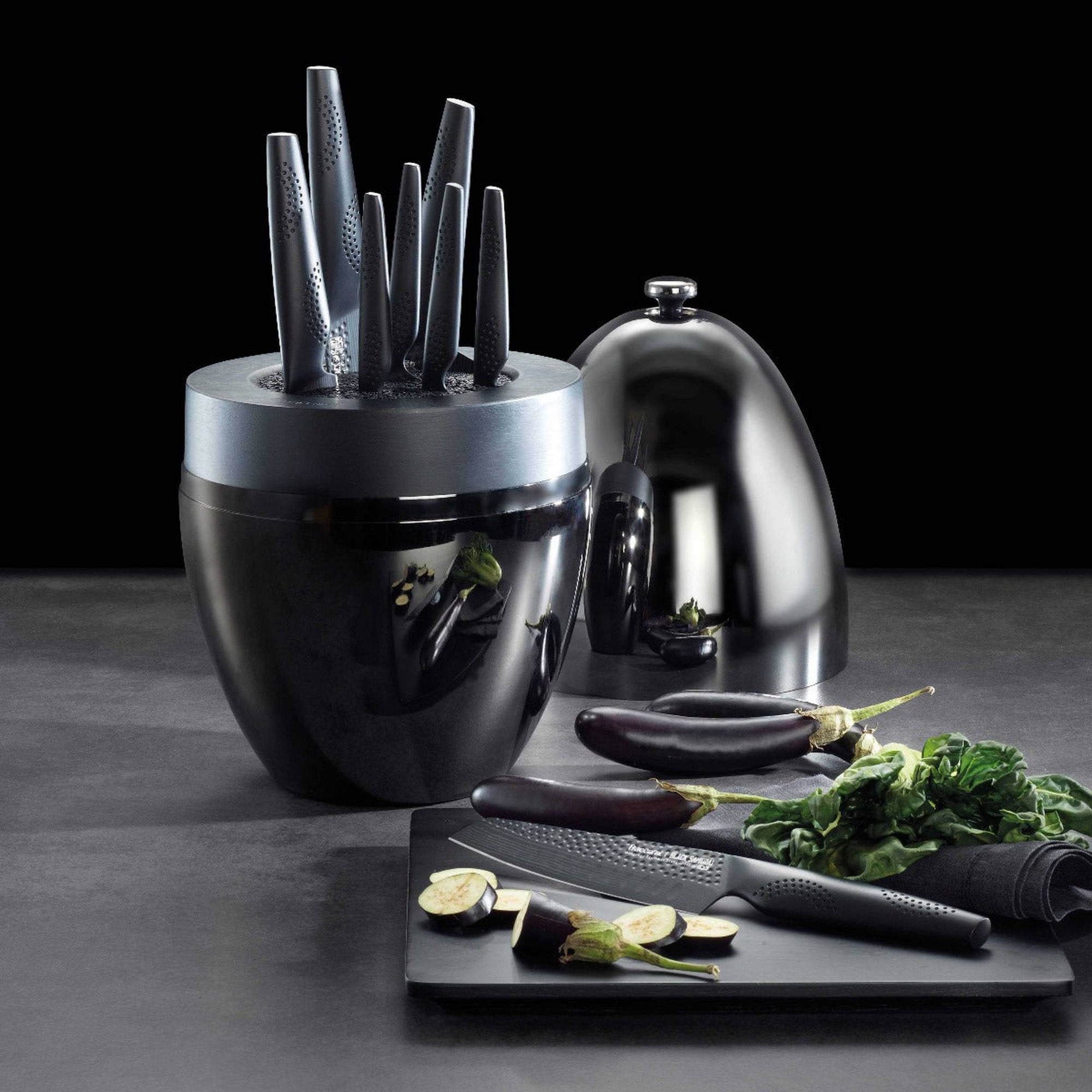 Cuisine::pro® iD3® BLACK SAMURAI THE EGG 9 Piece Knife Block