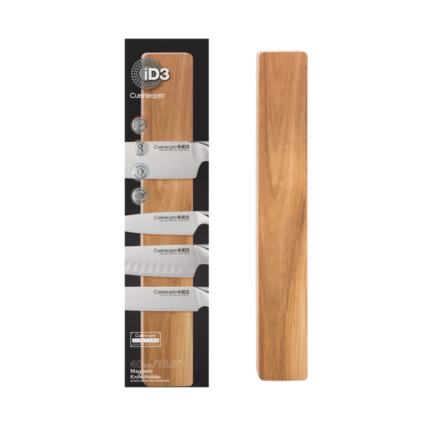 Cuisine::pro® iD3® Magnetic Acacia Wood Wall-Mounted Knife Holder