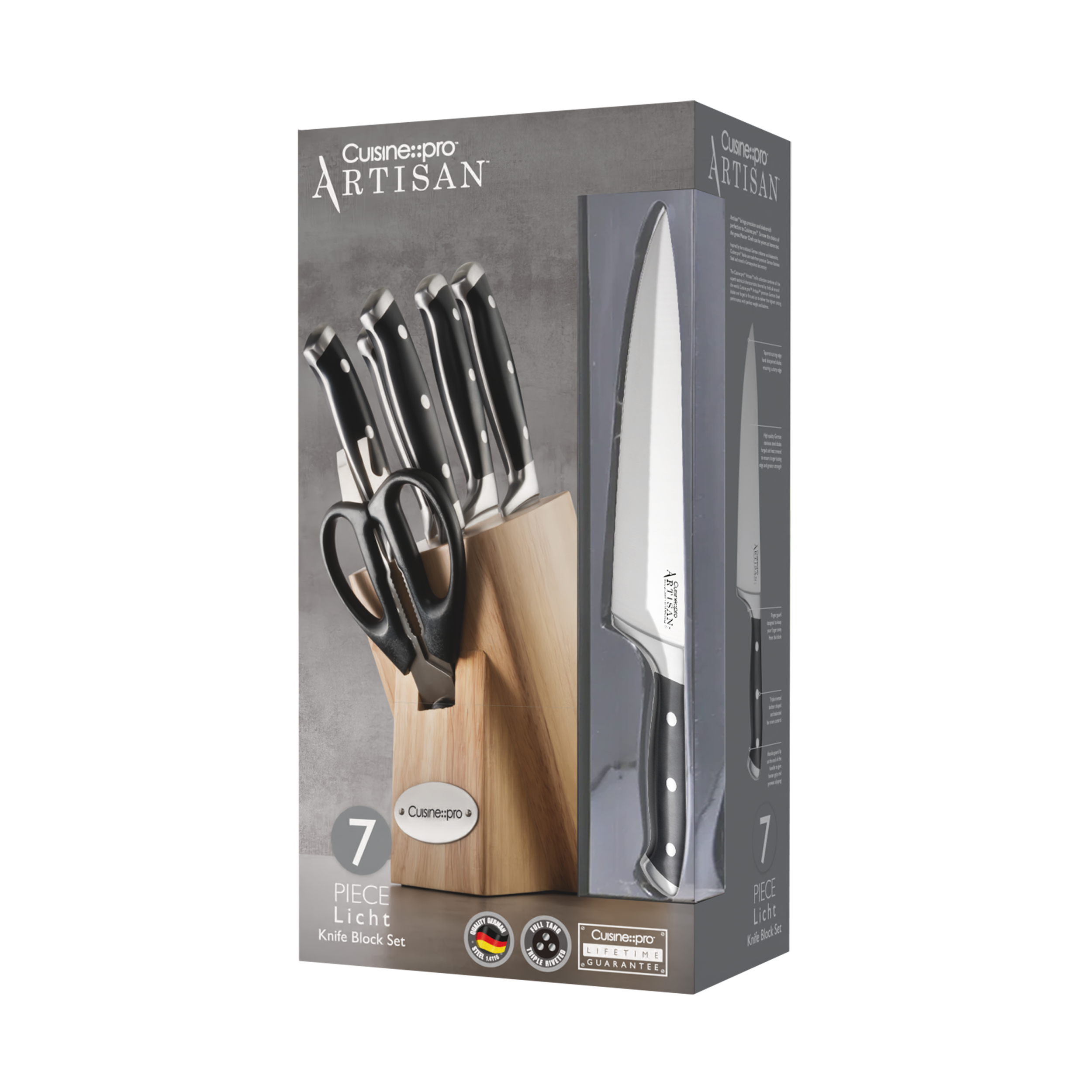 Cuisine::pro® ARTISAN Licht Knife Block 7 Piece