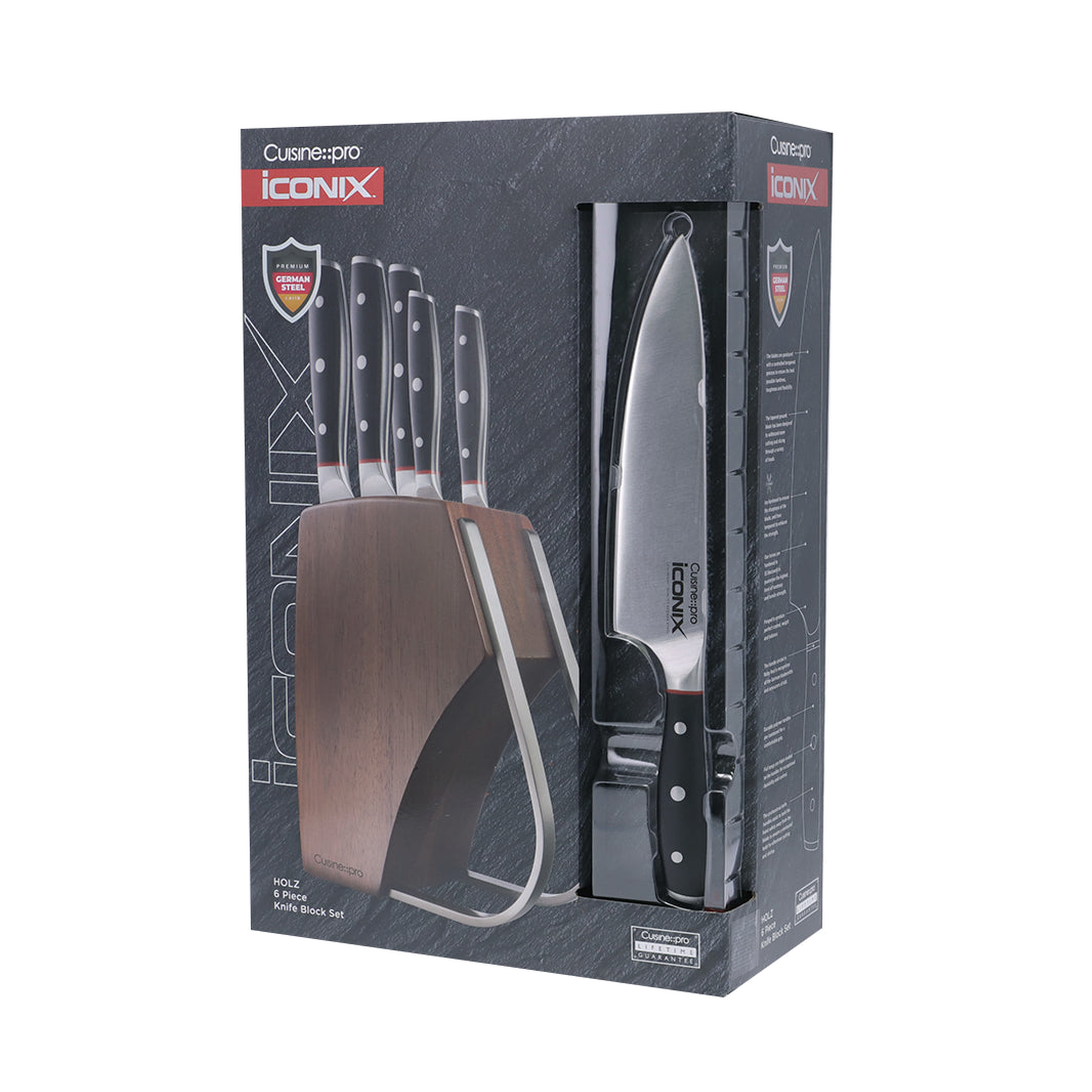 Cuisine::pro® iconiX® Holz Knife Block 6 Piece