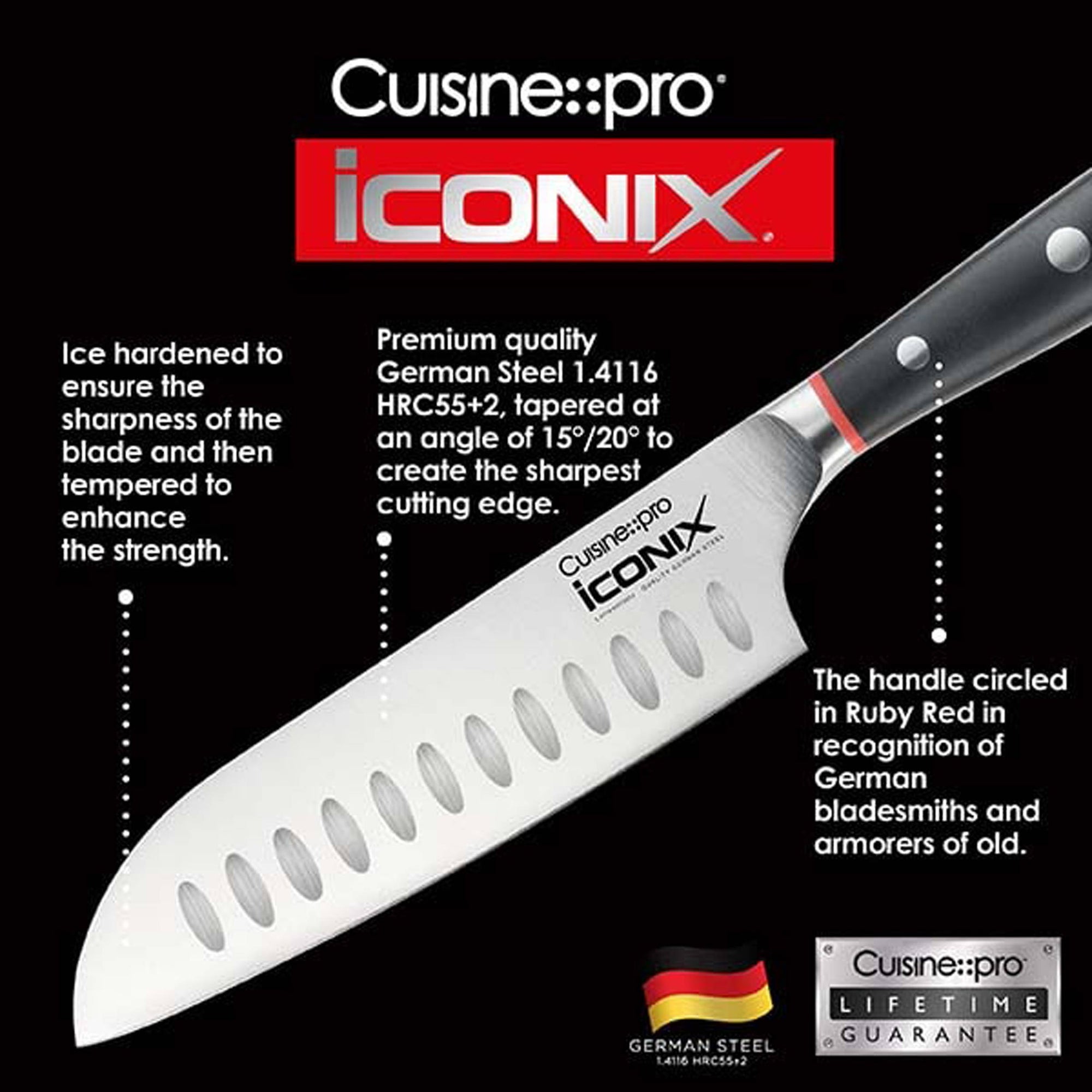Cuisine::pro® iconiX® Drenhen Knife Block 9 Piece
