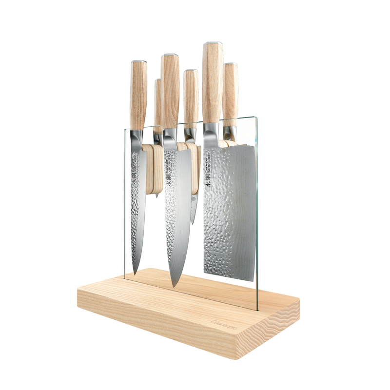 Cuisine::pro® Damashiro EMPEROR®  Hikari Knife Block 7 Piece Ash