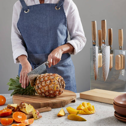 Cuisine::pro® Damashiro EMPEROR®  Hikari Knife Block 7 Piece Ash