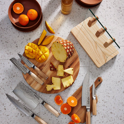Cuisine::pro® Damashiro EMPEROR®  Hikari Knife Block 7 Piece Ash