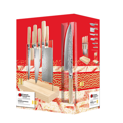 Cuisine::pro® Damashiro EMPEROR®  Hikari Knife Block 7 Piece Ash