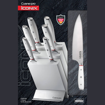 Cuisine::pro® iconiX™ Straub Knife Block 7 Piece White