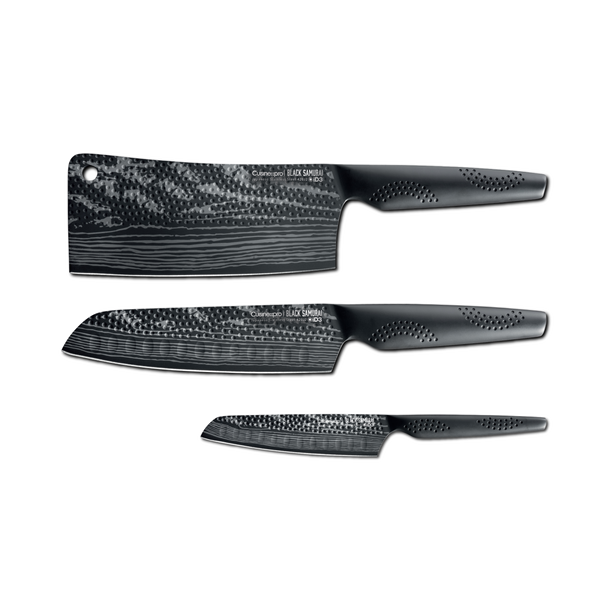 Cuisine::pro® iD3® BLACK SAMURAI  Ultimate Knife Set Of 3