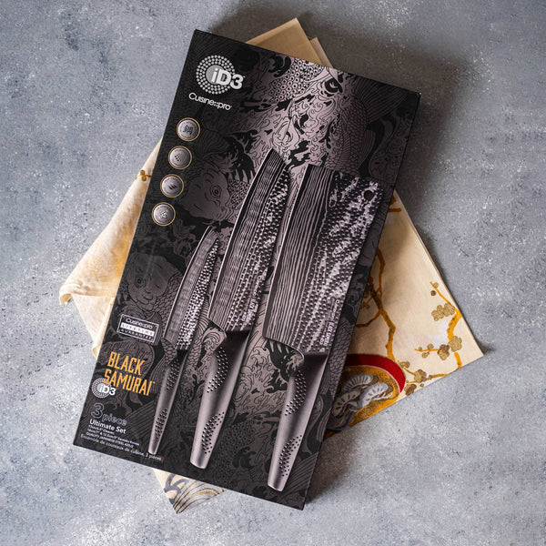 Cuisine::pro® iD3® BLACK SAMURAI  Ultimate Knife Set Of 3