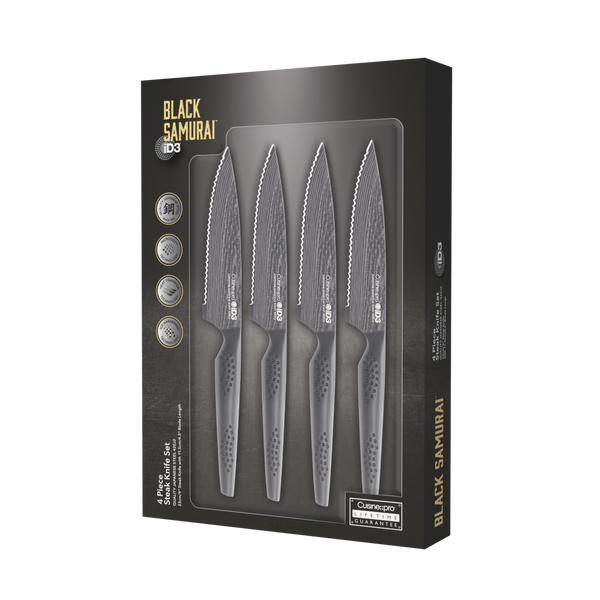 Cuisine::pro® iD3® BLACK SAMURAI Steak Knife Set 4 Piece