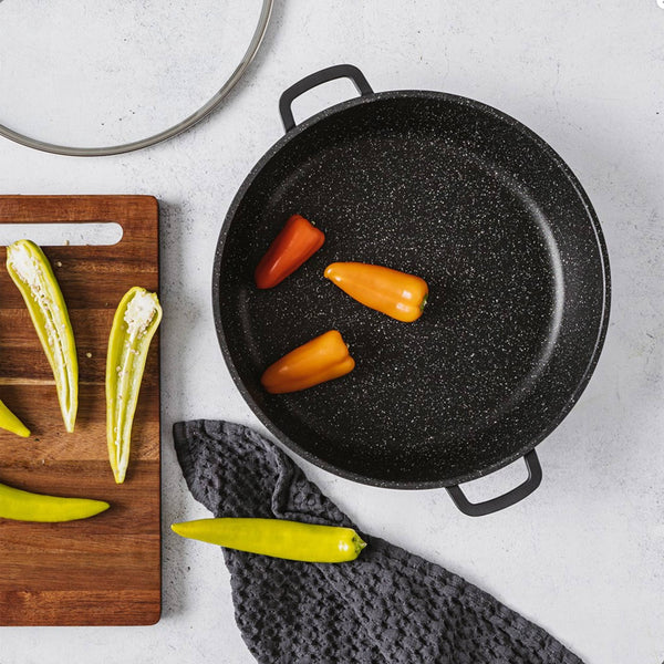 Cuisine::pro® GRANITE™ sauté Pan with Lid 6.3 Qt.