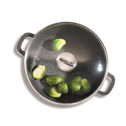 Cuisine::pro® GRANITE™ sauté Pan with Lid 6.3 Qt.