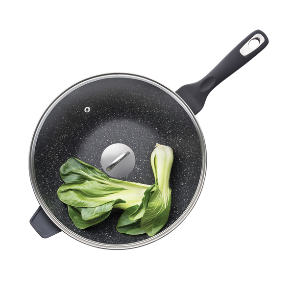 Cuisine::pro® GRANITE™ Wok with Lid 5.1 Qt.