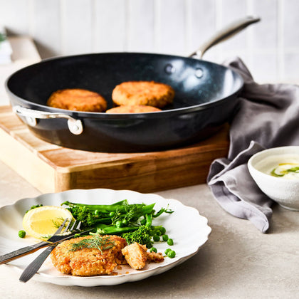 Cuisine::pro® GREEN STONE™ 12.5in Frypan with Helper Handle