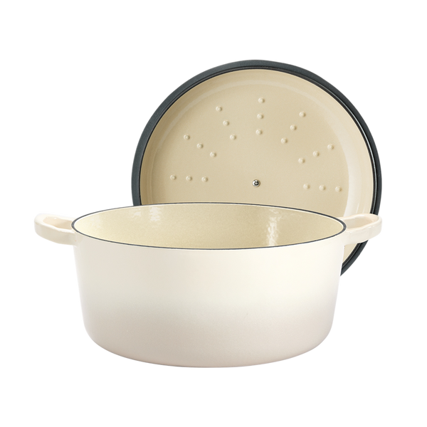 Cuisine::pro® LE CONNOISSEUR™ 6.6 Qt. Round French Oven with self-basting lid and premium enamel finish.