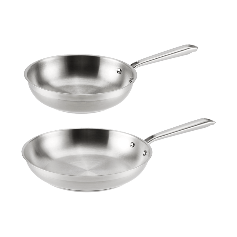 Cuisine::pro® Gourmet Stainless Steel Twin Frypan 8" & 10"