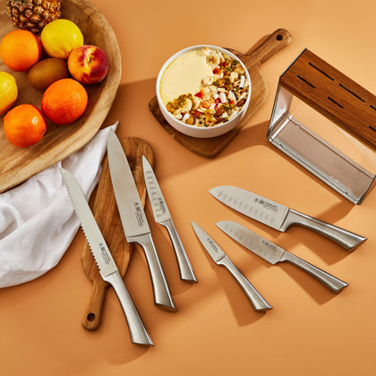 Cuisine::pro® Damashiro® Kinzoku 7-Piece Knife Block + 4 Bonus Steak Knives