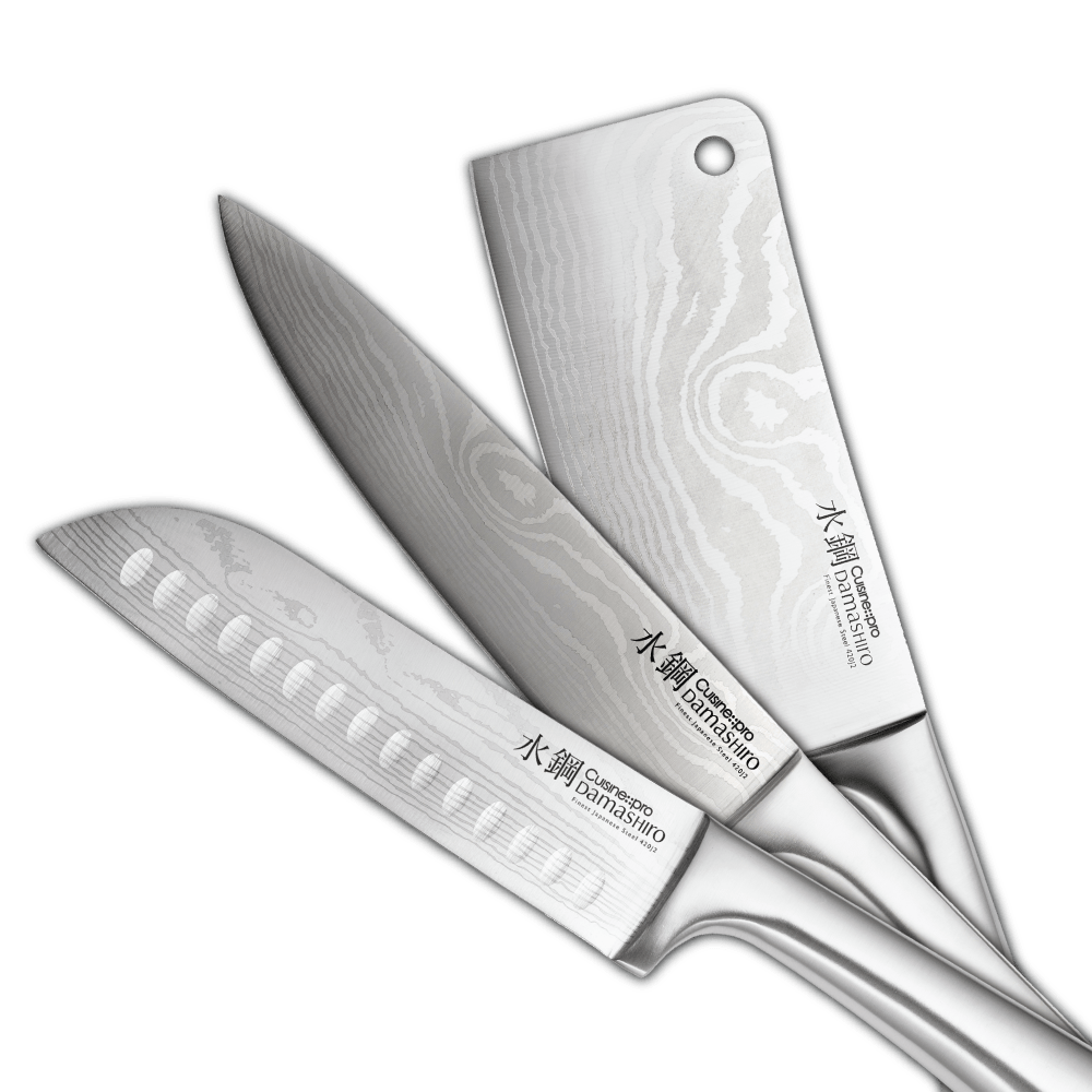 Baccarat Damashiro Knife Set - Top