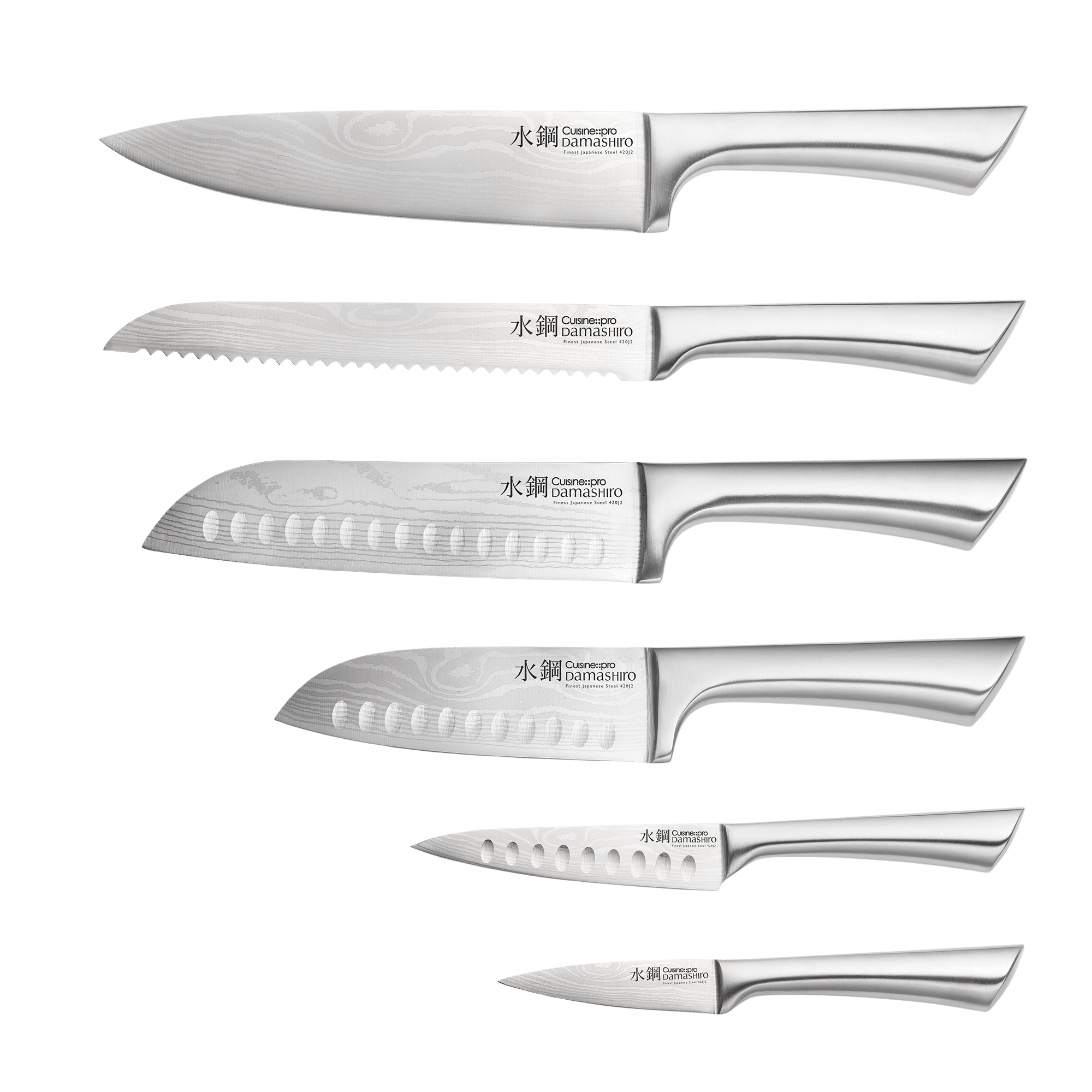 7-Pcs Damascus Knife Block