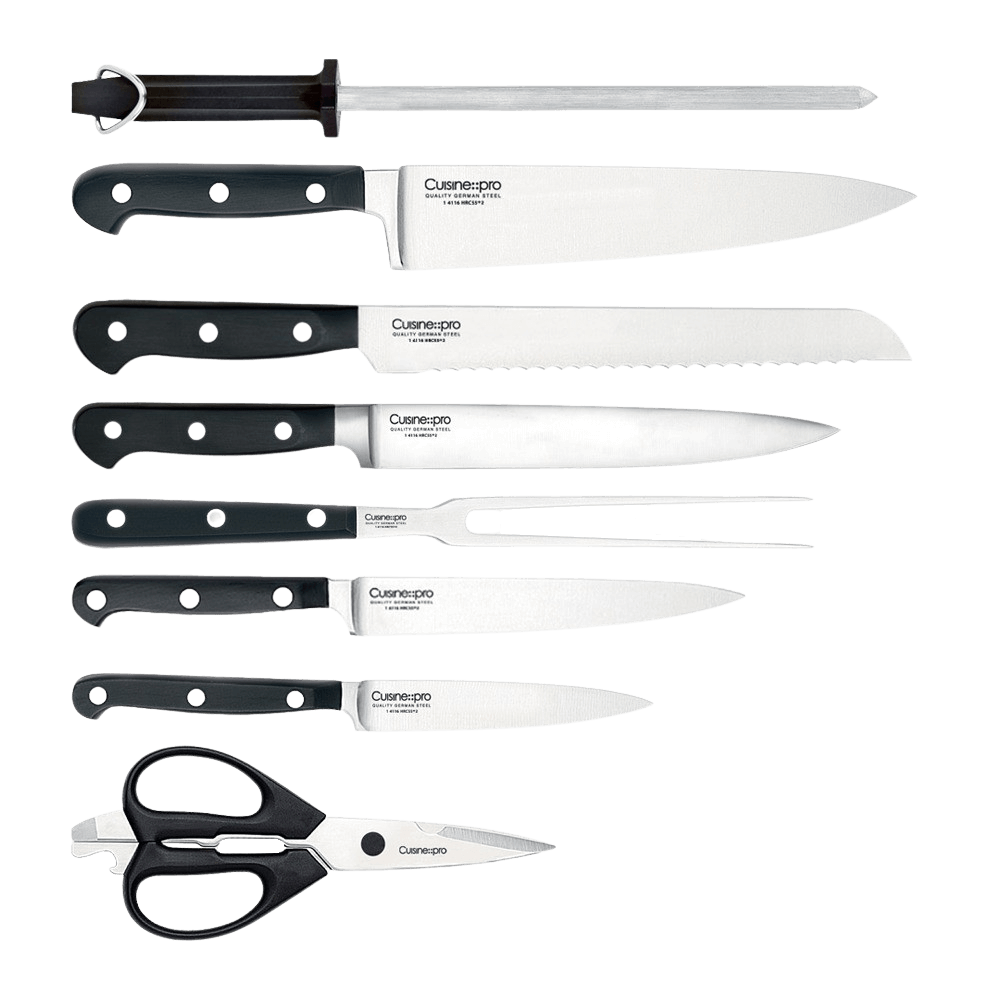 iD3 BLACK SAMURAI 8 in. Stainless Steel Full Tang Chef's Knife