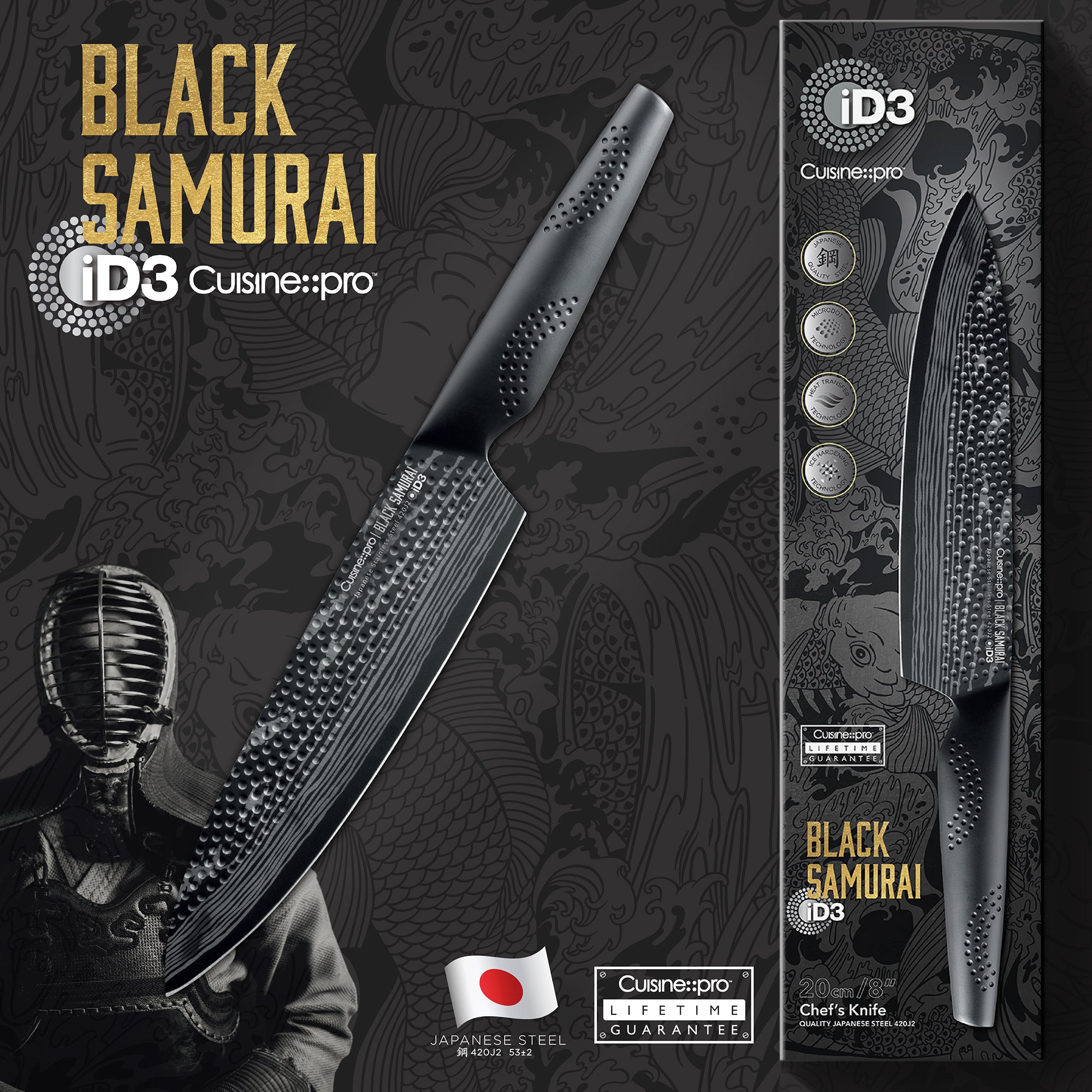 Cuisine::pro® iD3® Black Samurai™ Chefs Knife 20cm/8 – Cuisine