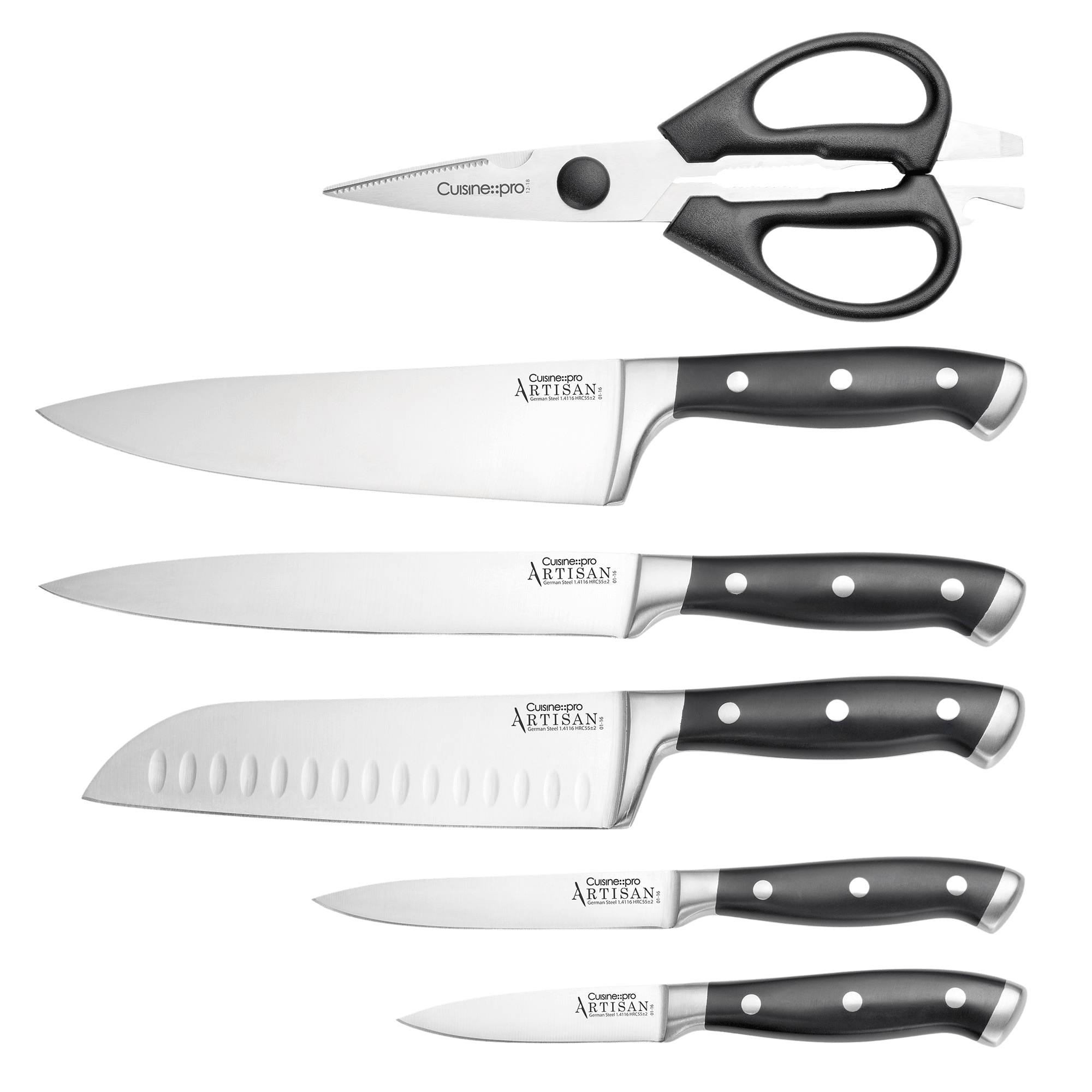 Arete Block & 7pc Knife Set. - New West KnifeWorks