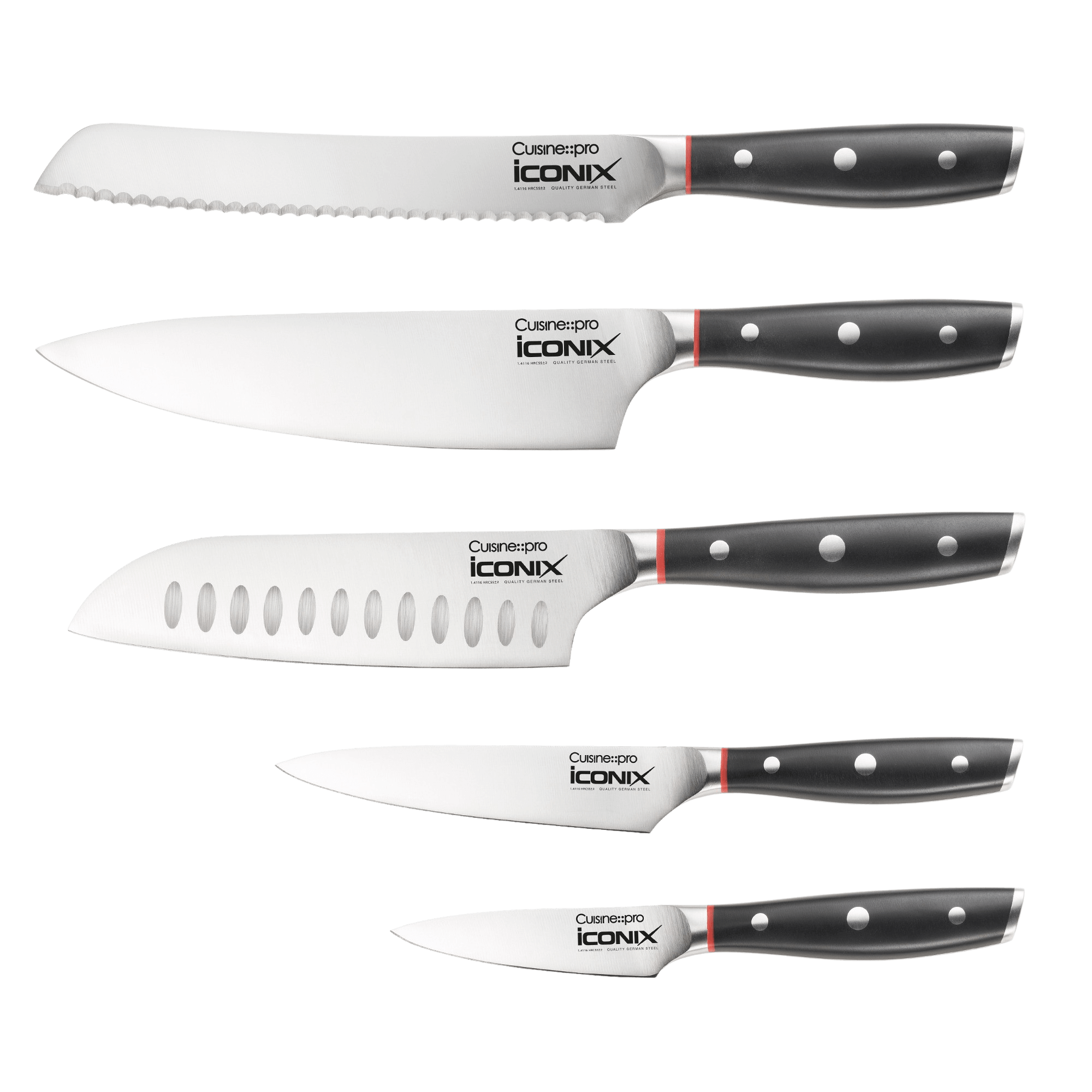 6 Pcs Kitchen Knife Knives Set Professional Sharp Stainless Steel Chef -  OMOFT
