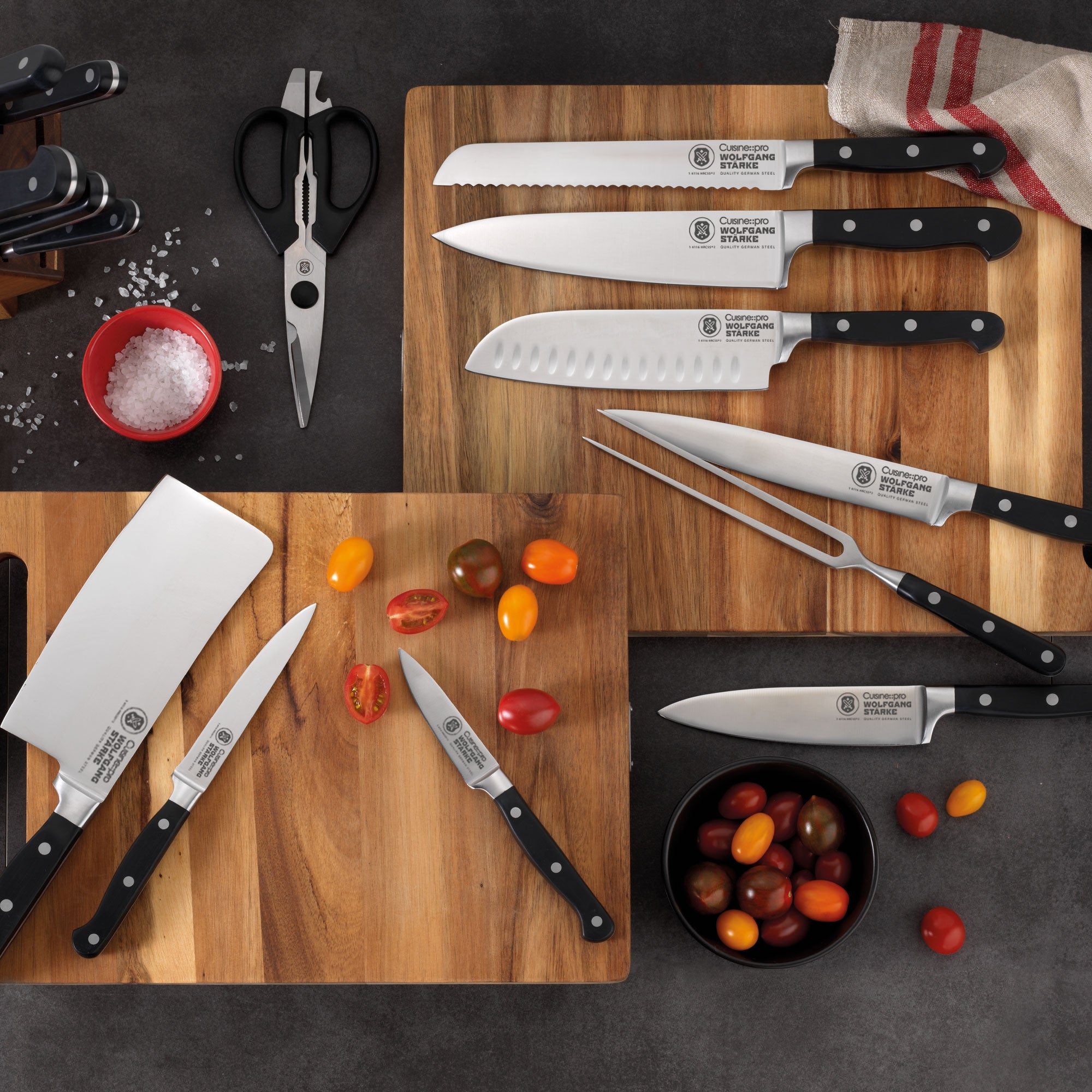 SABRE 9-Piece Stainless Steel Knife Set with Knife Block