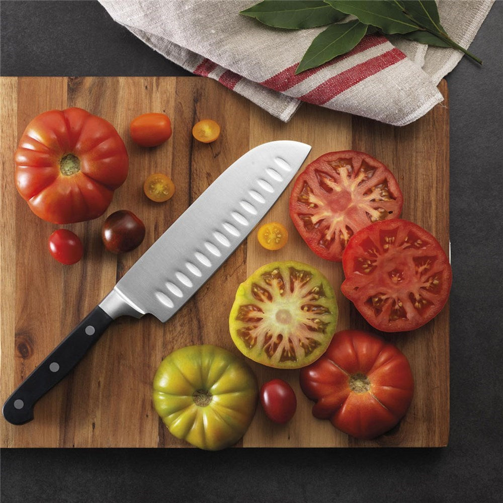 Cuisine::pro WOLFGANG STARKE 7-Piece Stainless Steel Knife Set with Oak  Harz Knife Block 1041708 - The Home Depot